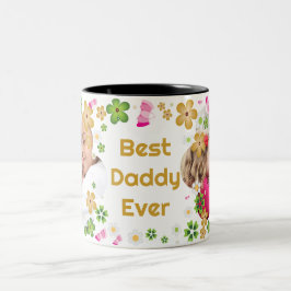 Best Daddy Ever Foto Zweifarbige Tasse