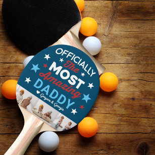 Best Daddy Ever   FotoCollage mit Handschrift Tischtennis Schläger
