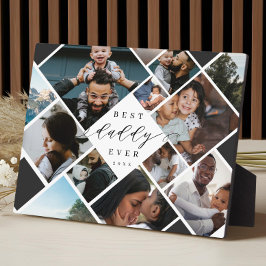Best Daddy Ever Modern Photo Collage Gift Keepsake Fotoplatte