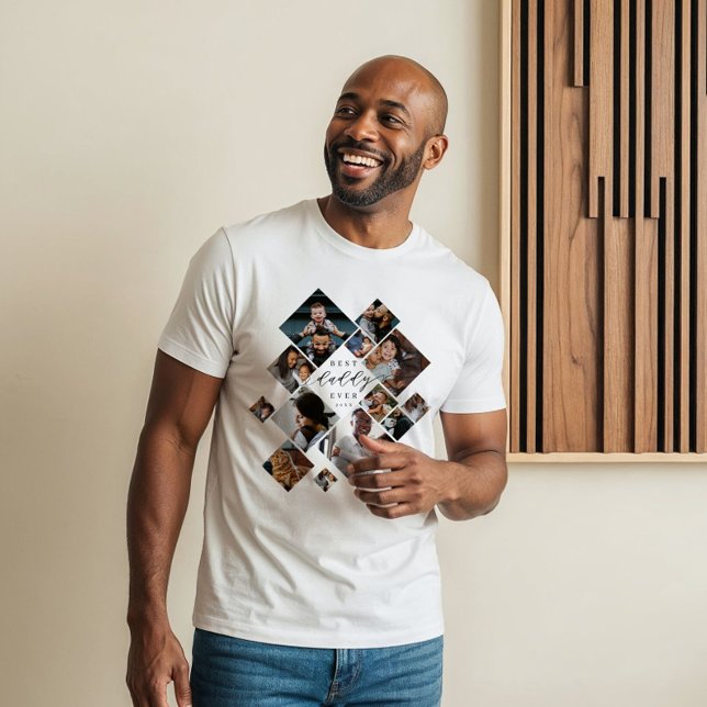 Best Daddy Ever Modern Photo Collage Personalized Tri-Blend Shirt (Best Daddy Ever Modern Photo Collage Personalized Tri-Blend Shirt)