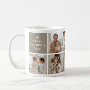 'Best Daddy Ever' Nachricht Custom 7 Foto Collage Kaffeetasse