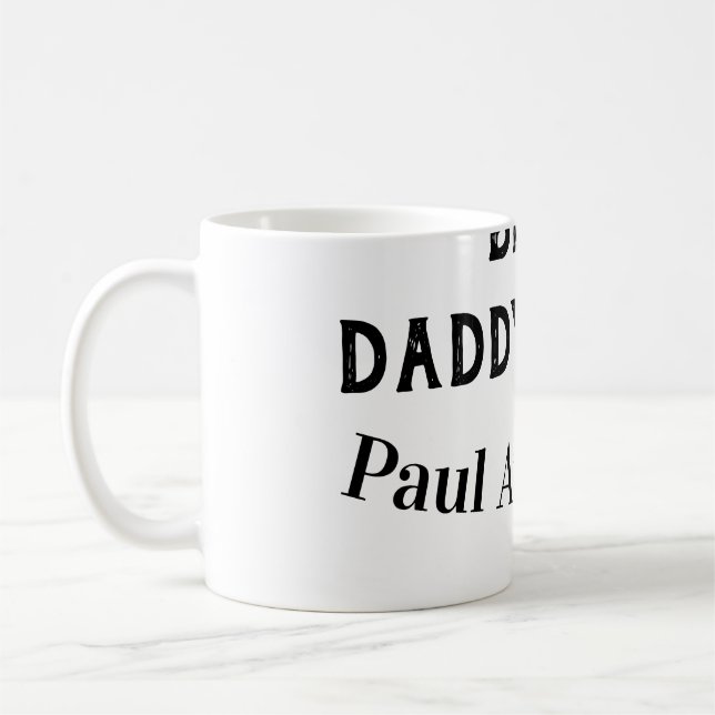 Best Daddy ever name bold letter father's day text Kaffeetasse (Links)