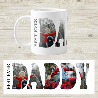 Best Daddy Ever Photo Mug, Custom Father birthday Jumbo-Tasse