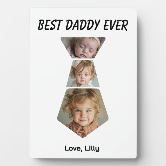 Best Daddy Ever Tabletop Plaque with Easel Fotoplatte (Vorderseite)