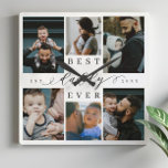 Best Daddy Ever | Vatertag 6 FotoCollage Quadratische Wanduhr<br><div class="desc">Feiern Sie die zeitlose Liebe und die gepflegten Erinnerungen Ihrer Familie mit unserer Best Daddy Ever Foto Collage Wall Uhr. Diese personalisierte Wanduhr ist ein ideales Geschenk für den Vatertag, Geburtstage oder jede Gelegenheit, die den besonderen Vater in Ihrem Leben ehrt. Diese Wanduhr mit einem schlichten, aber eleganten Collage-Raster aus...</div>
