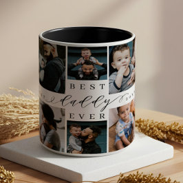 Best Daddy Ever | Vatertag 8 FotoCollage Zweifarbige Tasse