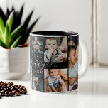 Best Daddy Ever | Vatertag 8 FotoCollage Zweifarbige Tasse<br><div class="desc">Schick deinem Vater ein schönes personalisiertes Tagesgeschenk, das er schätzen wird. Spezielle personalisierte Familienkollage, um Ihre speziellen Fotos und Erinnerungen der Familie zu zeigen. Unser Design zeichnet sich durch ein einfaches 8-Foto-Collage Grid-Design mit "Best Daddy Ever" aus, das in einem schönen, handgeschriebenen schwarzen Skriptstil und Serif-Text-Pairing entworfen wurde. Anpassung mit...</div>
