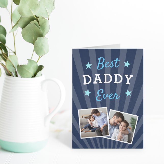 Best Daddy Ever | Vatertag-Foto Karte (Von Creator hochgeladen)