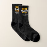 Best Daddy Ever | Vatertagsgeschenk Socken<br><div class="desc">Glückliche Väter tagen Socken mit dem Text "Bester Papa je",  einer personalisierten Nachricht und Ihren Kindernamen.</div>