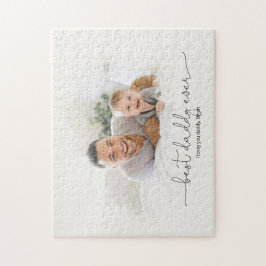 Best Daddy je Watercolor Foto Maskenname Puzzle