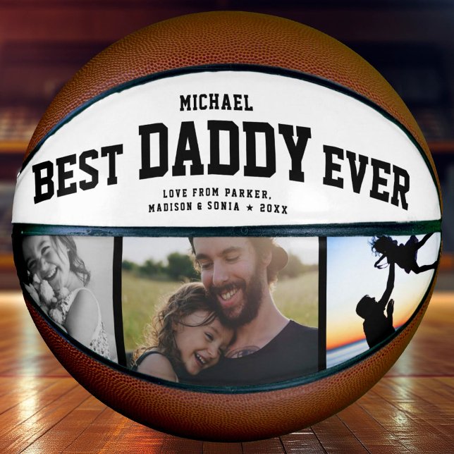 BEST DADDY JEMALS Cool Trendy Einzigartiges FotoCo Basketball (Von Creator hochgeladen)