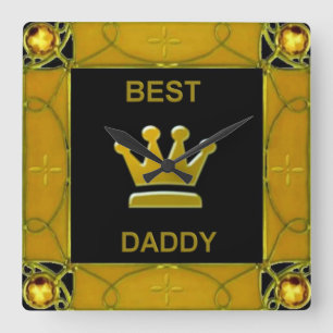 Best Daddy Quadratische Wanduhr