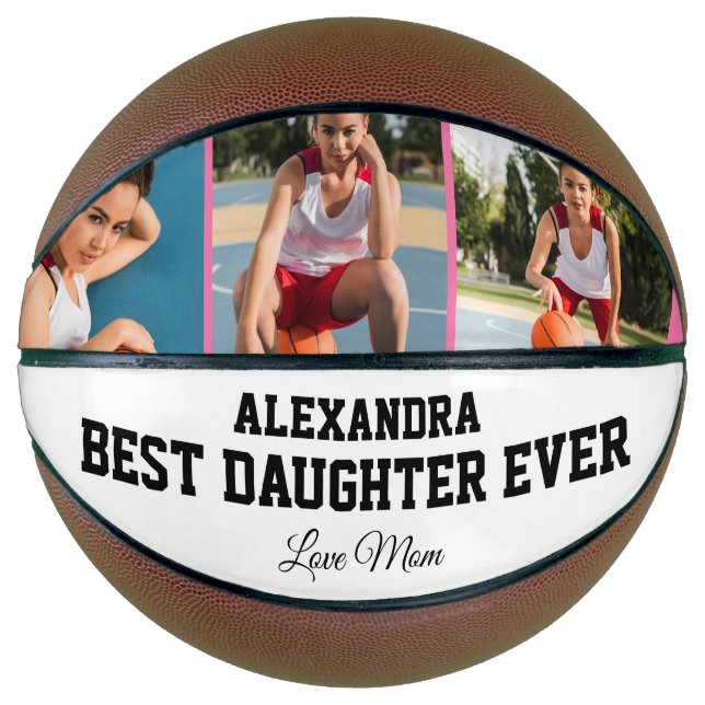 Best Daughter Ever Valentines Day From Mom Sports Basketball (Vorderseite)