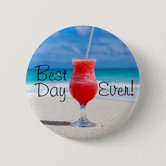 Best Day Beach Button (Vorderseite)