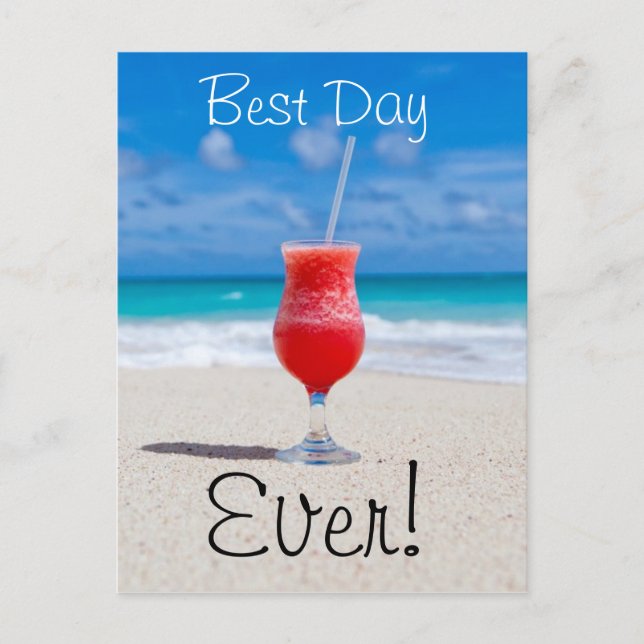 Best Day Beach Postkarte (Vorderseite)