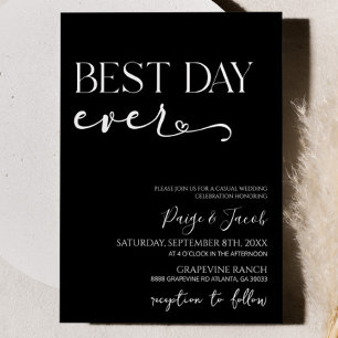 Best Day Ever Elegante Minimalistische Lässige Hoc Einladung