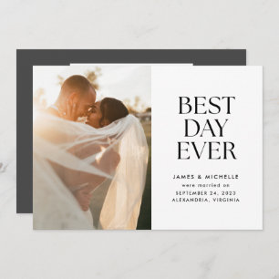 Best Day Ever Wedding Announcement Ankündigung