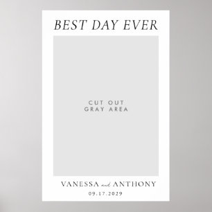 Best Day Ever Wedding Selfie Foto Frame Poster