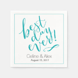 BEST DAY JE Wedding Day | AQUAMARIN Serviette