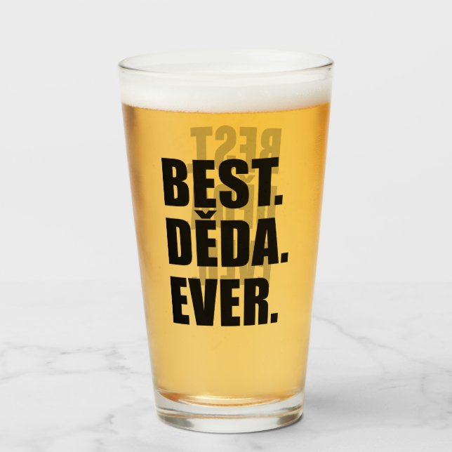 Best Deda je tschechischer Großvater Glas (Vorne (Gefüllt))