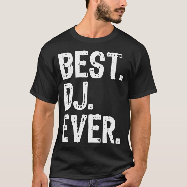 Best DJ Ever Funny Weihnachten T-Shirt (Vorderseite)