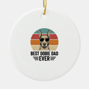 Best Dobie Dad Ever Vintage Dobermann Shirt_1 Keramik Ornament