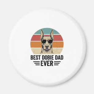 Best Dobie Dad Ever Vintage Dobermann Shirt_1 Magnet