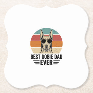 Best Dobie Dad Ever Vintage Dobermann Shirt_1 Untersetzer