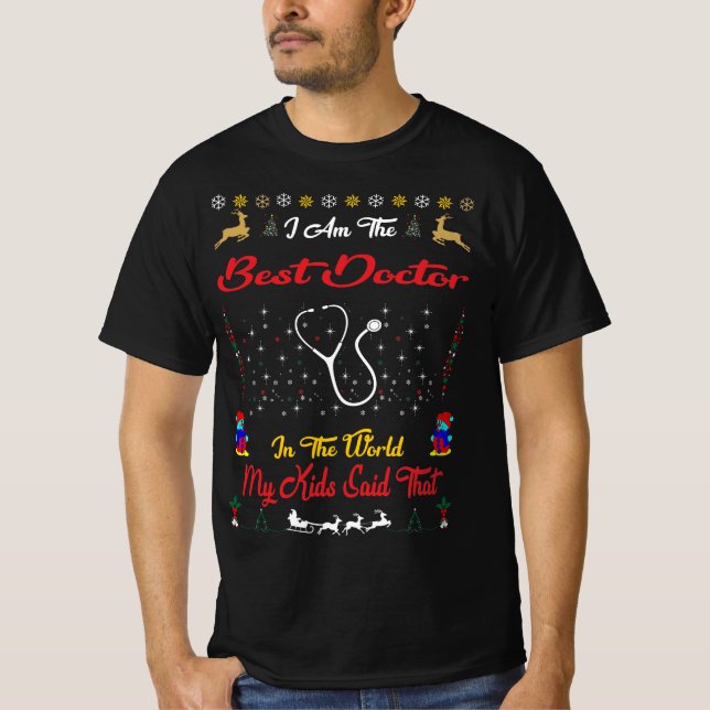 Best Doctor Christmas T-Shirt (Vorderseite)