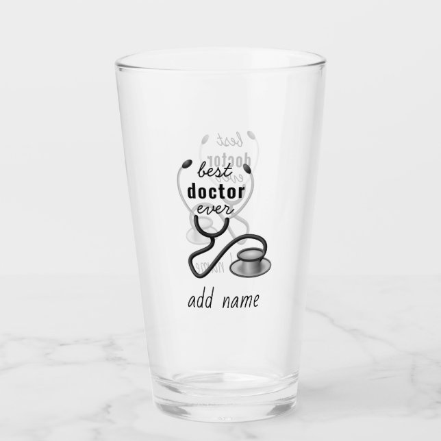 Best Doctor je Appreciation World's Bestes Doc Glas (Vorderseite)