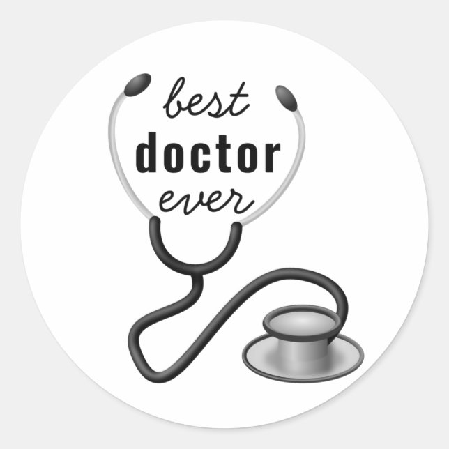 Best Doctor je Appreciation World's Bestes Doc Runder Aufkleber (Vorderseite)