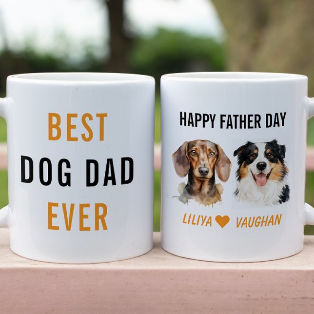 Best Dog Dad Ever Custom | Funny Dog  Kaffeetasse (Best Dog Dad Ever Custom | Funny Dog Coffee Mug
)