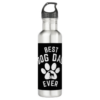BEST DOG DAD EVER EDELSTAHLFLASCHE