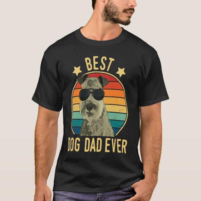 Best Dog Dad Ever Lakeland Terrier Father's Day T-Shirt (Vorderseite)