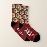 Best Dog Dad Ever Personalized Red Pet Photo Socken<br><div class="desc">Best Dog Dad Ever! Surprise the dog lover whether its a birthday, Fathers day or Christmas with these super cute pet photo all over print socks. They'll be a favorite of all dog lovers, and dog dads. Customize these dog photo socks with your pups favorite photo. COPYRIGHT © 2022 Judy...</div>