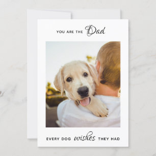 Best Dog Dad Personalized Pet Photo Father's Day Feiertagskarte