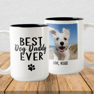 Best Dog Daddy je Custom Dog Vater Foto Zweifarbige Tasse