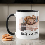 Best Dog Ever Pet's Modern Grunge Cooles Foto Paw Tasse<br><div class="desc">Dieses einfache und moderne Design besteht aus einer modernen,  einfachen,  spielerischen Schrift-Typografie. Fügen Sie ein benutzerdefiniertes Foto für Begleiter hinzu.</div>