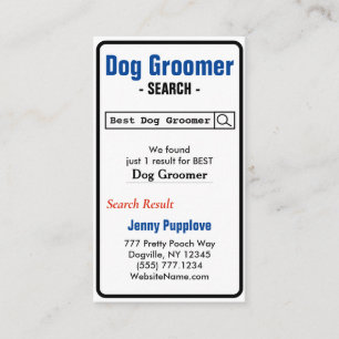 Best Dog Groomer Business Card Visitenkarte