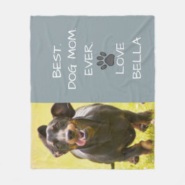 Best.Dog Mama.Ever. Dackel Liebe Foto Fleecedecke