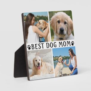 BEST DOG MAMA Foto Collage Paw Print Fotoplatte