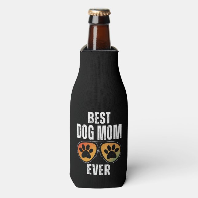 BEST DOG MAMA JE FLASCHENKÜHLER (Flaschenvorderseite)