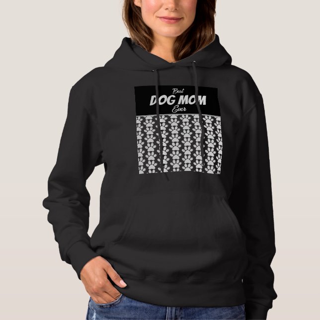 BEST DOG MAMA JE HOODIE (Vorderseite)
