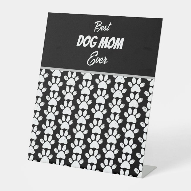 BEST DOG MAMA JE SOCKELSCHILD (Vorderseite)