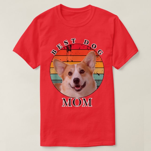 Best Dog Mama Pembroke Welsh Corgi T-Shirt (Design vorne)