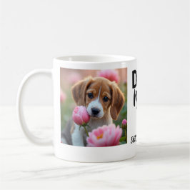 Best Dog Mom | Custom Two Photo Paw Print Pet Love Kaffeetasse