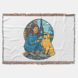 Best Dog Mom Ever in Paris Decke