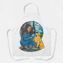 Best Dog Mom Ever in Paris Schürze