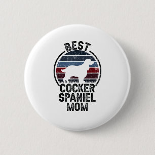 Best Dog Mutter Mama - Vintag Cocker Spaniel Button
