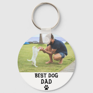 Best Dog Papa Custom Foto Schlüsselanhänger, Papa  Schlüsselanhänger